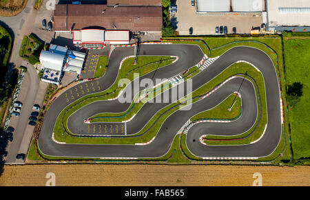 Aerial view, Kart 2000 Kirchlengern, kart track, karting, race track, Wallücker embankment, Kirchlengern, East Westphalia, Stock Photo