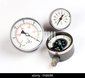pressure and vacuum gauges Stock Photo