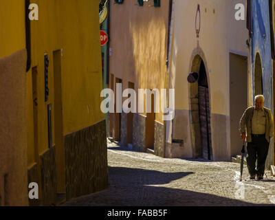 Street scenes in the town of Termeno sulla Strada del Vino, Northern Italy Stock Photo