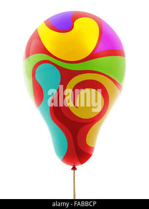 Multi color balloons isolated on white Stock Photo - Alamy