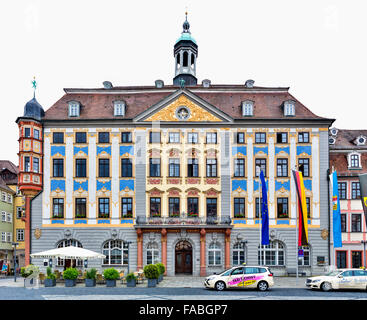 New Town Hall on the market square, Coburg, Upper Franconia, Bavaria, Germany Stock Photo