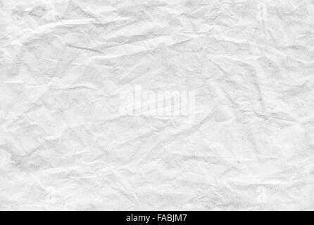 Seamless old white crumpled paper pattern for background texture Stock Photo