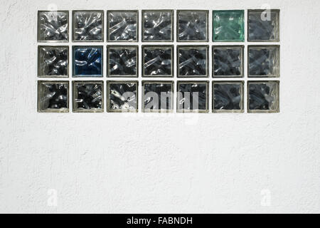 White wall with rhinestones of molded glass Stock Photo