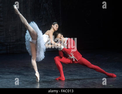 Bolshoi Ballet dancers perform “The Nutcracker” of Tchaikovsky,  choreographed by Vasili Vainonen at the Badminton Theater Stock Photo