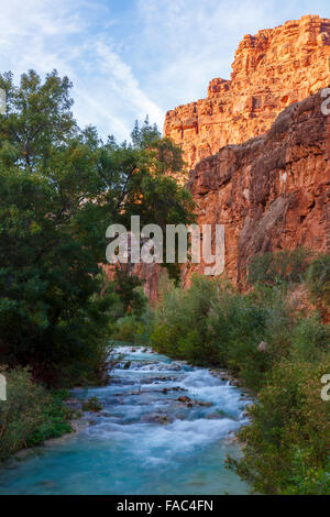 Havasu Falls, Havasupai Indian Reservation, Grand Canyon, Arizona. Stock Photo