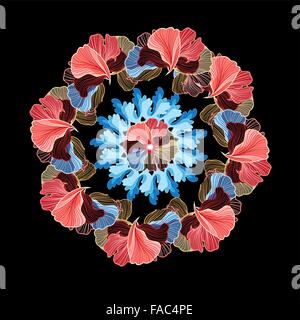 unusual abstract vector illustration color ornamental wreath Stock Vector