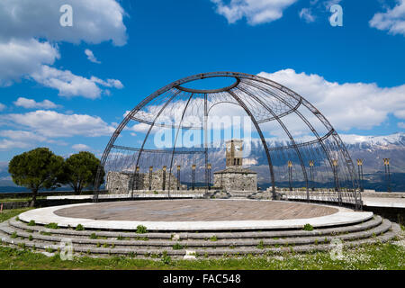 View of the Gjirokaster Castle in Albania Stock Photo