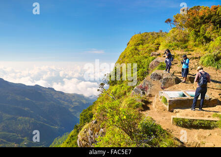 Sri Lanka - Horton Plain National Park, view from 'World's End' Stock Photo