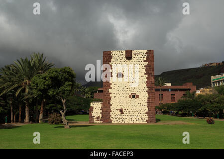 A photograph of Torre del Conde in San Sebastian, La Gomera, Canary Islands, Spain. Stock Photo