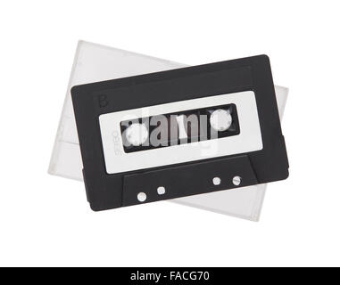 Vintage audio cassette tape, isolated on white background Stock Photo