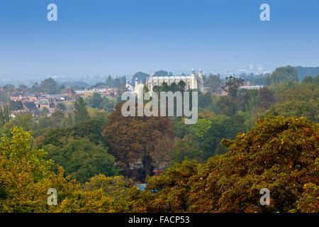 The Chapel of Eton College viewed from Windsor Castle, Berkshire, England, UK Stock Photo