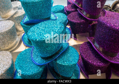 A store in New York sells must have New Year's Eve accessories on Saturday, December 26, 2015.  (© Richard B. Levine) Stock Photo