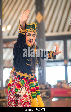 dancer  performing a traditional Javanese dance at The Sultan's Palace / Kraton, Yogyakarta, Java, Indonesia, Asia Stock Photo