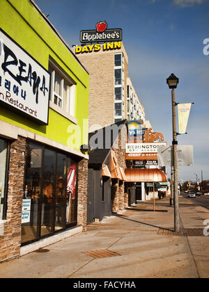 Victoria Avenue in downtown Niagara Falls City, Ontario, Canada Stock Photo