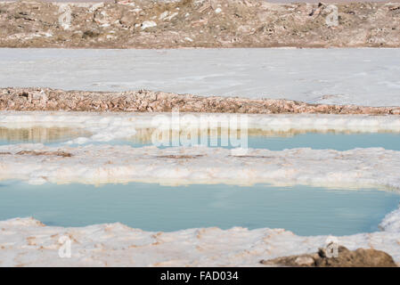 Salt pans just outside Walvis Bay Stock Photo