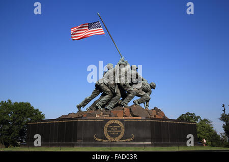 The moving Iwo Jima Statue (Marine Corps Memorial) in Arlington, Virginia, USA Stock Photo