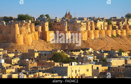 Panoramic view skyline of Jaisalmer Fort, Jaisalmer, Rajasthan, India Stock Photo