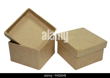two recycle boxes on a white background Stock Photo