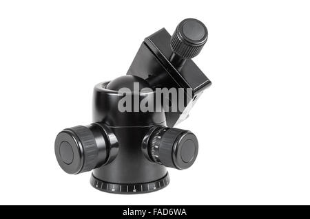 Modern tripod ball head isolated on white background with clipping path Stock Photo