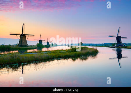 Kinderdijk windmills - Holland Netherlands Stock Photo