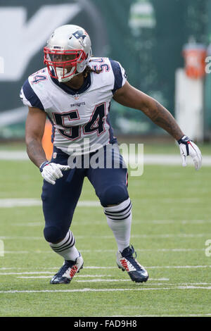 East Rutherford, New Jersey, USA. 27th Dec, 2015. New England Patriots outside linebacker Dont'a Hightower (54) in action during the NFL game between the New England Patriots and the New York Jets at MetLife Stadium in East Rutherford, New Jersey. The New York Jets won 26-20. Christopher Szagola/CSM/Alamy Live News Stock Photo