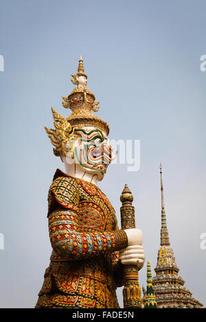 The Yak or Thai style giant (demon) statue in Royal Grand Palace, Bangkok, Thailand. Stock Photo