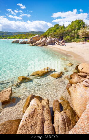 Santa Giulia Beach, Porto-Vecchio, East Coast of Corsica Island, France Stock Photo