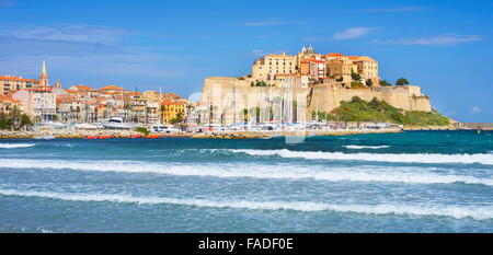 Calvi, Old Citadel, Balagne, West Coast, Corsica Island, France Stock Photo