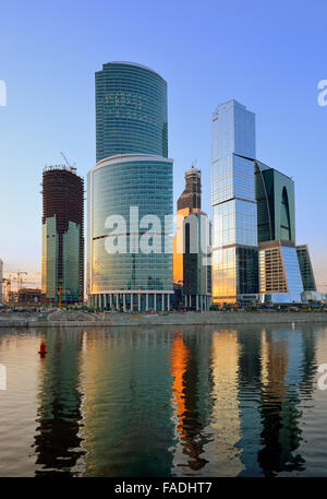 Moscow International Business Center 'Moscow City' with residential apartments and offices Stock Photo