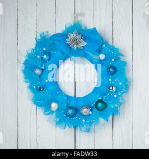 Christmas guipure wreath Stock Photo