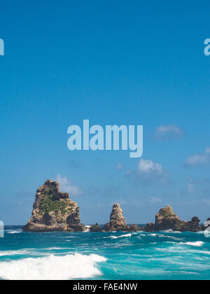 POINTE DES CHATAUX, GRAND TERRE, GUADELOUPE - DECEMBER 2012. Stock Photo