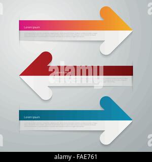 Vector illustration of three arrows infographics Stock Vector