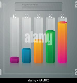Vector illustration infographics vertical columns Stock Vector