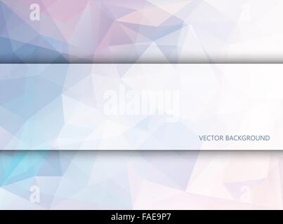 Rectangle banner on polygonal background Stock Vector