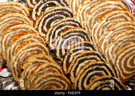 Beigli is the famous traditional hungarian christmas cake Stock Photo