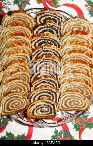 Beigli is the famous hungarian christmas cake Stock Photo