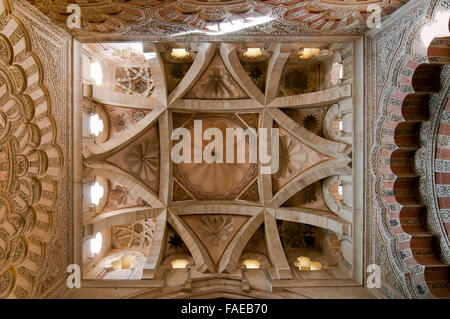 Dome above the Villaviciosa chapel of the Great Mosque, Cordoba, Region of Andalusia, Spain, Europe Stock Photo