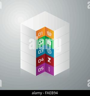 Vector illustration isometric square info graphics Stock Vector