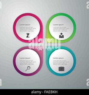 Vector illustration of infographics 4 options Stock Vector