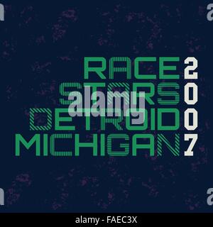 race stars typography, t-shirt graphics. Stock Vector