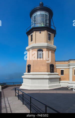 Historic Spilt Rock Lighthouse on the north shore of Lake Superior in Minnesota Stock Photo