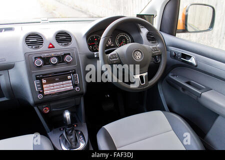 Hong Kong, China Oct 21, 2014 : Volkswagen CADDY 2014 Interior on Oct 21 2014 in Hong Kong. Stock Photo