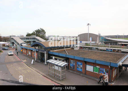 Southampton Airport Parkway railway station next to Southampton Airport Stock Photo