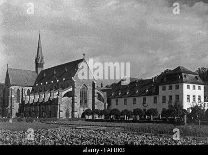 Die Abteikirche des Zisterzienserklosters in Marienstatt im Westerwald, Deutschland 1930er Jahre. Abbey church of Cistercian monastery at Marienstatt in the Westerwald region, Germany 1930s. Stock Photo