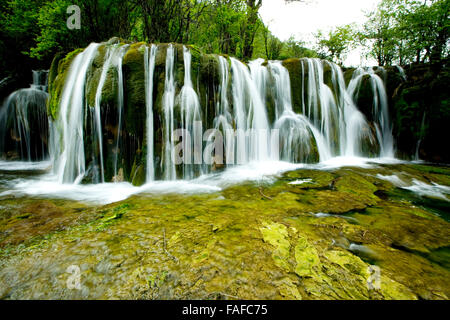waterfall in Jiuzhaigou, Sichuan, China Stock Photo