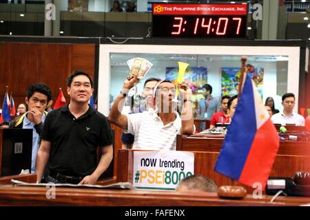 Manila, Philippines. 29th Dec, 2015. Philippine Stock Exchanges in Makati City celebrated the last trade this year and they will be resume in January 4, 2016. © Gregorio B. Dantes Jr./Pacific Press/Alamy Live News Stock Photo