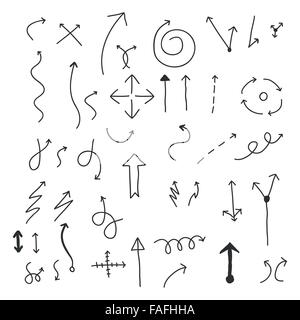 Vector illustration hand drawn arrows Stock Vector