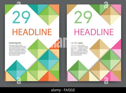 Vector illustration design magazine template Stock Vector