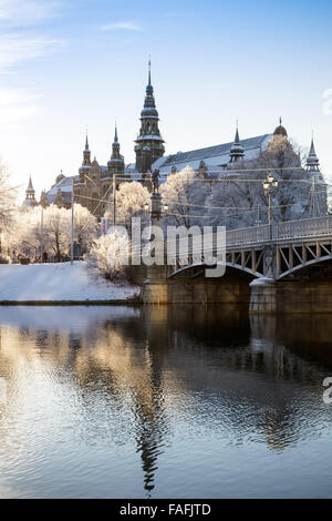 A cold winter morning in Stockholm. Stock Photo