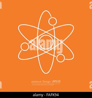 Stock Vector Linear icon atom Stock Vector